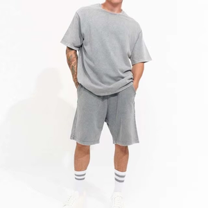 T-shirts Homme Personnalisés en Coton Lourd 100% Coton, Haute Qualité, Vierge, Délavé à l'Acide, Coupe Oversize, Effet Vintage, Été, Vente en Gros - Product Image 4