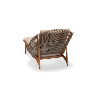 เก้าอี้พักผ่อนแบบไม้และหวายพร้อมเบาะรองนั่ง สำหรับสวนหรู บ้าน ระเบียง และโรงแรม - Product Image 2