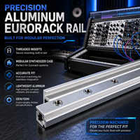 Rail Eurorack en aluminium de précision avec inserts filetés pour boîtier de synthétiseur modulaire