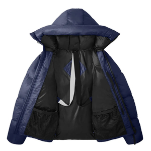 Nouvelle arrivée : veste d'hiver pour homme, légère, de haute qualité, avec capuche et logo sur le devant, respirante et écologique, faible MOQ - Product Image 5