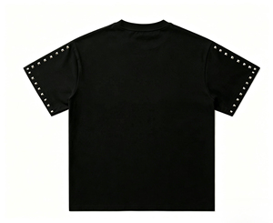 เสื้อยืดโอเวอร์ไซส์สีดำประดับเพชรเทียม สไตล์สตรีทแวร์ คุณภาพสูง ระบายอากาศได้ดี เหมาะสำหรับฤดูร้อน ผลิตจากผ้าคอตตอนเจอร์ซีย์เนื้อหนา 100% สำหรับผู้ชาย แฟชั่นทันสมัย - Product Image 2