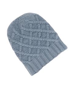 Unisex Cashmere Pashmina <b>Beanie</b> Winter Warm Border Folded Rib Pattern Striped/Geometric Multi-Wear Hand Knitted Free Size Casual - Product Image 1