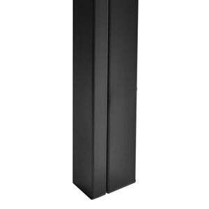 Table à manger élégante en verre trempé noir et en fer, assemblage simple - Product Image 5