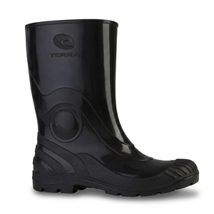 Black PVC <b>Knee</b>-<b>High</b> Safety Rain Boots Waterproof Anti-Slip Steel Toe Work Wellies for Factory Construction - Product Image 2