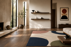 Alfombra de Lana Minimalista Abstracta Hecha a Mano, Alfombra Moderna Escandinava, Alfombra de Diseño Contemporáneo, Tamaño Personalizado - Product Image 3