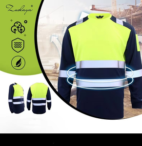 SELF INDUSTRIES Polyester Class 2 Waterproof Short Sleeve Reflective Safety T-Shirt Customized Logo High Visibility Workwear - Product Image 5