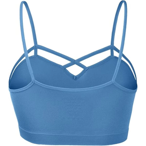 Sujetador deportivo elástico de tiras cruzadas para mujer, top de yoga, gimnasio, fitness, entrenamiento, ropa deportiva, venta al por mayor, sujetador atlético para fitness - Product Image 3