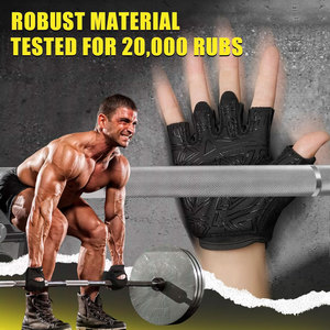 Ventilated Weight Lifting <b>Gloves</b> Thick Padded Workout Gym <b>Gloves</b> Full Palm Protection Enhanced <b>Grip</b> Shock Absorption Breathable - Product Image 3