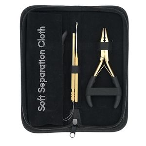 Kit d'outils professionnels pour extensions capillaires : Pince à sertir à trois trous, Pince à retirer les micro-perles, Crochet de tirage capillaire - Product Image 4
