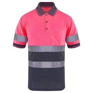 Ropa de Seguridad de Alta Visibilidad ANSI Clase 2, Camiseta Polo Personalizada de Manga Corta con Contraste Reflectante para Hombre, MANGOES FASHION - Product Image 3