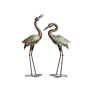 รูปปั้นนกกระทุงทองสัมฤทธิ์ขนาดใหญ่สำหรับตกแต่งภายนอกอาคาร งานศิลปะโลหะสำหรับซาฟารีสัตว์ป่า ราคาขายส่งที่ดีที่สุด - Product Image 1