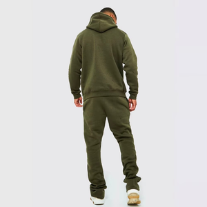 Conjunto Deportivo de Dos Piezas para Hombre, Sudadera con Capucha y Pantalones Deportivos, Estampado en Relieve, Estilo Urbano, Algodón, Ropa Deportiva para Gimnasio, Nueva Llegada - Product Image 2