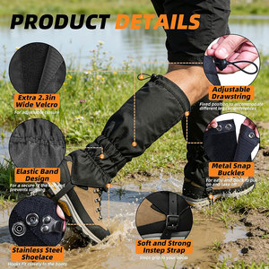 Polainas de Nylon Ajustables e Impermeables al por Mayor |   Protección Duradera para Botas de Nieve |   Equipo para Senderismo, Caza y Escalada al Aire Libre - Product Image 2