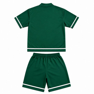 Custom Logo <b>Men's</b> 2 Piece Short Sleeve Zip Up <b>Jacket</b> and Shorts Set <b>Summer</b> Streetwear Polyester Tracksuit For <b>Men</b> - Product Image 2