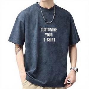 เสื้อยืดโอเวอร์ไซส์ผู้ชาย เสื้อยืดฮิปฮอปพิมพ์โลโก้ตามสั่ง คอกลม คุณภาพส่งออก มีตัวอย่างฟรี ขายส่ง คุณภาพพรีเมียม - Product Image 1