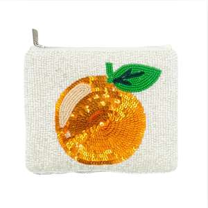 Monedero de Cuentas Naranjas Hecho a Mano por TIMELESS CRAFT, Regalo Personalizado para Ella - Diseño Único de Uttar Pradesh para Bodas y Navidad - Product Image 4