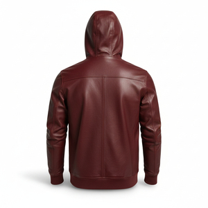 Leather Hoodie Stylish Everyday Use Modern Fashion Winter Men Women High Quality - Product Image 6