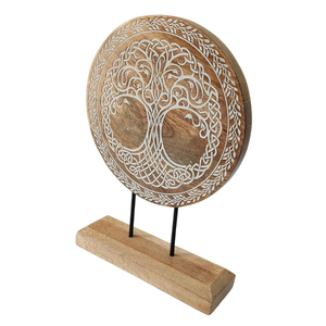 Décoration de table en bois sculpté et gravé, sculpture de table, décoration d'intérieur, décoration de table pour salon, chambre, bureau, bureau à domicile - Product Image 3