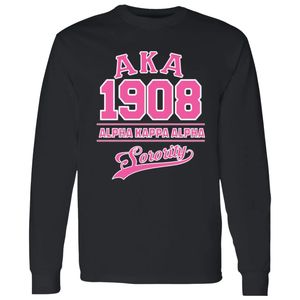 Sudadera Negra de Manga Larga 1908 con Cuello Redondo, Estampado Gráfico, Puños Acanalados, Ropa Deportiva Casual para Mujer, Top de Moda para el Día a Día - Product Image 1
