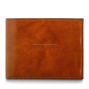 2025 portefeuille en cuir véritable mince sur mesure pour hommes portefeuille de poche court avec fermeture ouverte produit de haute qualité fabriqué au Pakistan - Product Image 6