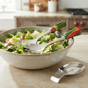 Vegetable Design Stainless Steel Silverware Salad <b>Server</b> For Kitchenware Household And Theme Party Supply - Product Image 5