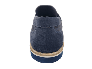 Mocassins en daim bleu pour hommes Dlords, à enfiler, respirants, semelle intermédiaire en EVA, semelle extérieure en caoutchouc antidérapante, doublure en coton, MU202, toutes saisons - Product Image 3