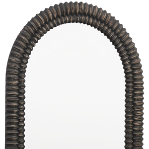 Miroir mural décoratif en bois noir fait main, design texturé élégant, décoration moderne pour la maison, salon, chambre à coucher - Product Image 4