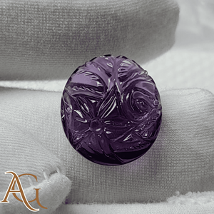 พลอยแอมะทิสต์สีม่วงธรรมชาติแกะสลักแบบอินทากลิโอ พลอยหลวมสำหรับทำเครื่องประดับ ราคาขายส่งจากผู้ผลิต ปรับขนาดให้เข้ากับมาตรฐาน - Product Image 4