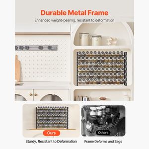 Set Completo di 72 Pezzi per Organizzare Spezie con Barattoli Vuoti, Coperchi, Imbuto e Etichette per Armadietto - Product Image 4