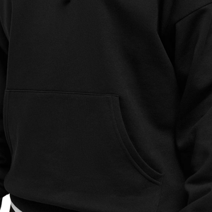 Mens Oversized <b>Black</b> Graphic Hoodie Heavyweight <b>Fleece</b> Pullover Sweatshirt Relaxed Fit Casual Streetwear Style - Product Image 5