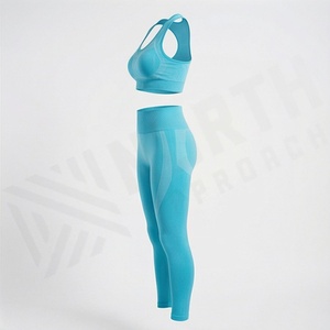 Conjuntos de Yoga para Verano, Tallas Grandes, Ropa Deportiva de Dos Piezas para Mujer, Traje Deportivo para Gimnasio, Fitness, Ejercicio - Product Image 3