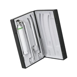 XELTECH SURGICAL Adult Fiber <b>Optic</b> Miller Laryngoscope Set Straight Blade Manual 2 3 4 Intubation Kit CE Certified - Product Image 2