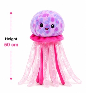 Peluche Méduse Mignonne, Jouet en Peluche Méduse, Animal Marin en Peluche, Coussin Doux en Tissu Velboa, Jouet Marin en Peluche - Product Image 1