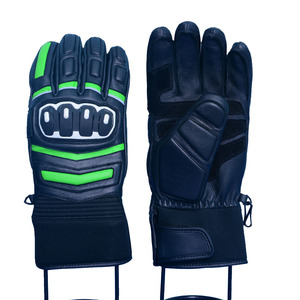 Guantes de Motocicleta de Cuero con Protección de Alta Calidad para Hombre, Guantes Deportivos de Cuero Acolchado - Product Image 4