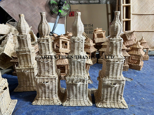 Elegant Natural <b>Rattan</b> Pagoda Decorative Ornament for Home Interior Wicker Decor OEM Manufacturer - Product Image 6