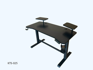 Lumetal Adjustable Metal Gaming Desk Standing <b>Computer</b> <b>Table</b> PB Wood Surface Speaker Shelves Headset Hooks Bottle Holder RGB DIY - Product Image 5