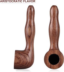 Ensemble de pipes à tabac en bois – Pipe de style billard classique avec tige droite, coffret cadeau et accessoires complets, convient aux débutants - Product Image 2