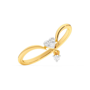 Bague plaquée or, cœur infini, solitaire, bijoux fins pour cadeau d'anniversaire femme - Product Image 1