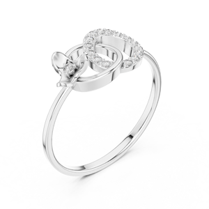 Anillo minimalista de oro amarillo macizo de 14k con diamante redondo de talla brillante para mujer, ideal para compromiso, aniversario o regalo de boda. - Product Image 3