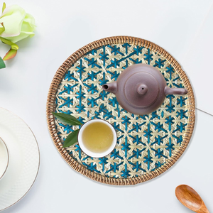 High Quality <b>Round</b> Boho Rattan <b>Placemat</b> Wicker Rattan <b>Placemats</b> Wholesale Price from Vietnam Factory - Product Image 4