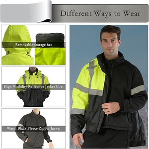 High Quality Winter Safety Jacket Insulated Construction Workwear Professional Supplier - Product Image 5