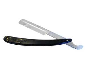 Rasoir droit professionnel en plastique avec lame en acier inoxydable, lame unique, pour usage en salon de coiffure, rasage du visage, lisse et confortable - Product Image 2