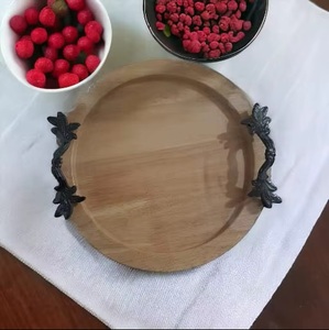 Bandeja de Servicio de Desayuno Hecha a Mano en Madera de Acacia con Asa de Cuerda, Diseño Estético y Elegante para Hoteles - Product Image 3