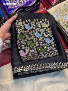 Sari de seda Rangoli de aspecto magnífico y colores increíbles con bordado y lentejuelas, colección de sari y blusa, proveedor de India, Saree Love - Product Image 2