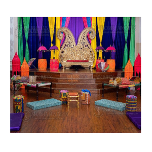 Décor de scène en bois pour la nuit du henné de mariage musulman Shobha Jain Impex, provenant de Delhi, Inde - Product Image 1