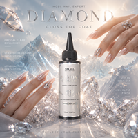Top Coat Diamant Marque Blanche pour Systèmes de Gels Base et Top Coat UV LED Fournisseur OEM CRYSTAL CLEAR TOP COAT