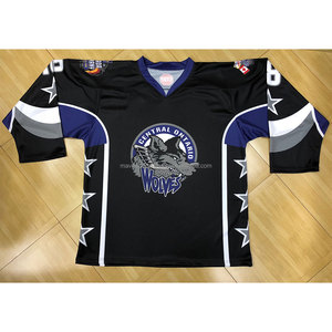 Maillot de hockey sur glace personnalisé pour adultes, impression par transfert thermique, design de logo Capitals, 100% polyester, séchage rapide, respirant - Product Image 3