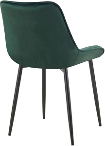Chaise de salle à manger moderne pour hôtel et restaurant, chaise de salle à manger scandinave en velours avec pieds en métal - Product Image 2