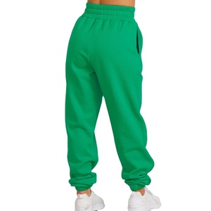 Women Flare Pants Elastic Waist Sport Casual Regular Fit Canvas Gym Fitness Trousers - Product Image 2