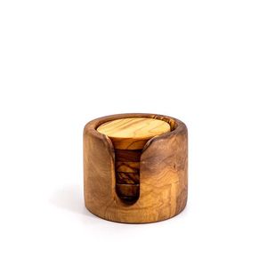 Ensemble de sous-verres en bois avec logo personnalisé pour événements promotionnels, cadeaux d'entreprise et commandes en gros - Product Image 4